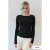 Wide Ribbed Longsleeve Top