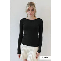 Wide Ribbed Longsleeve Top