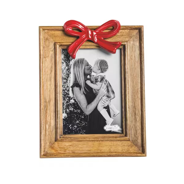 Large Red Bow Wood Frame