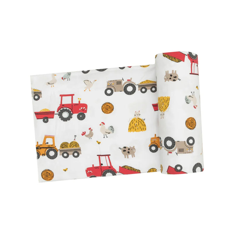 Swaddle Blanket- Happy Tractor