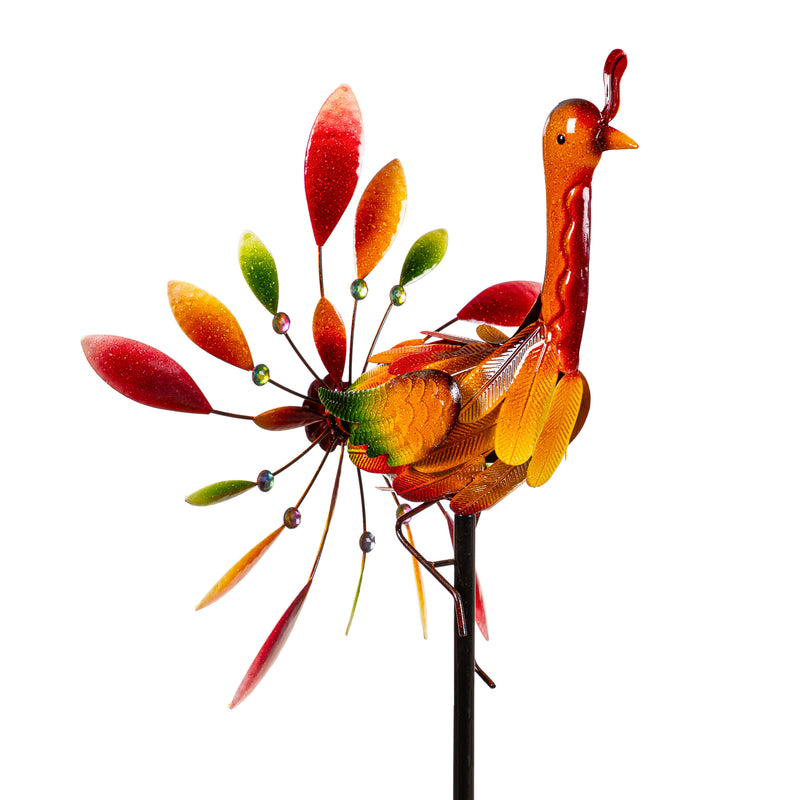 Metal Turkey Wind Spinner