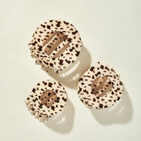 Flat Circle Hair Clip  - Blonde Tortoise