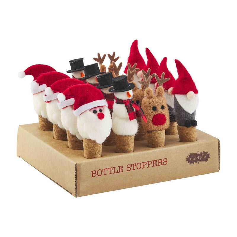 Felted Christmas Bottle Toppers