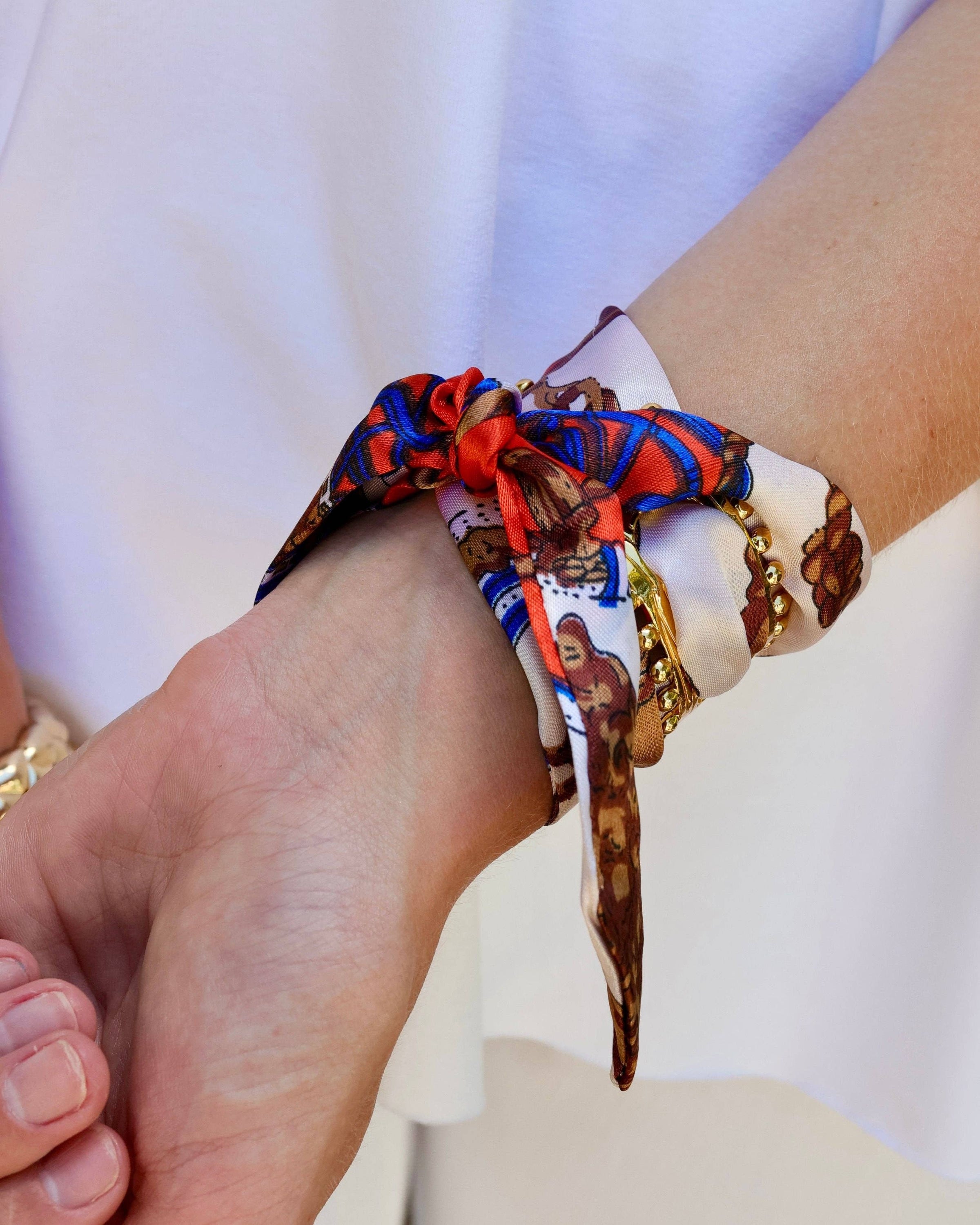 Sedgefield Scarf Bracelet-Orange