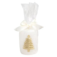 Gold Tree Pillar Candle