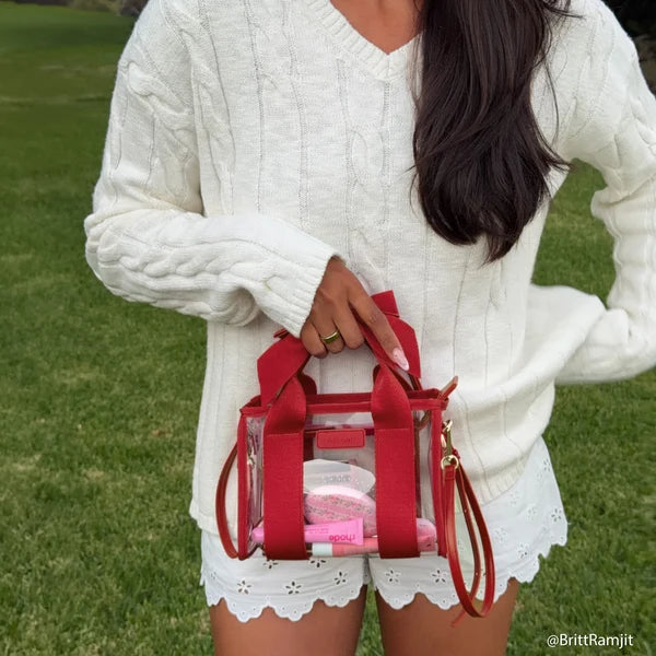 Jelly Stadium Bag: Varsity Red Bow