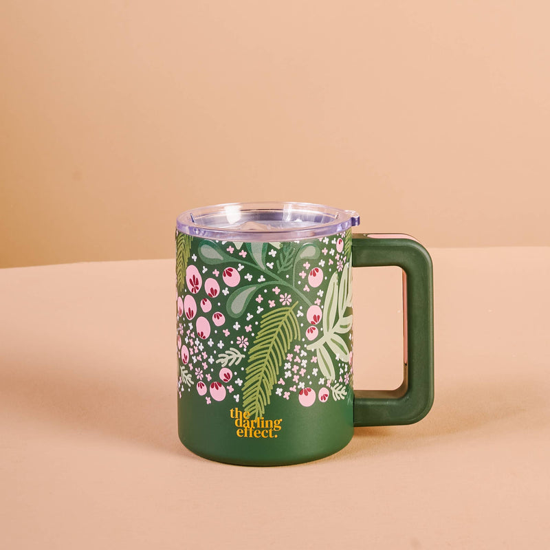 14 oz Insulated Mug-Jolly Sprig
