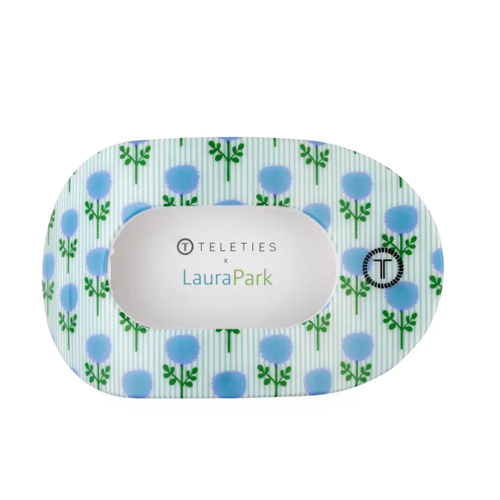 Blue Marigold Large Flat Round Hair Clip