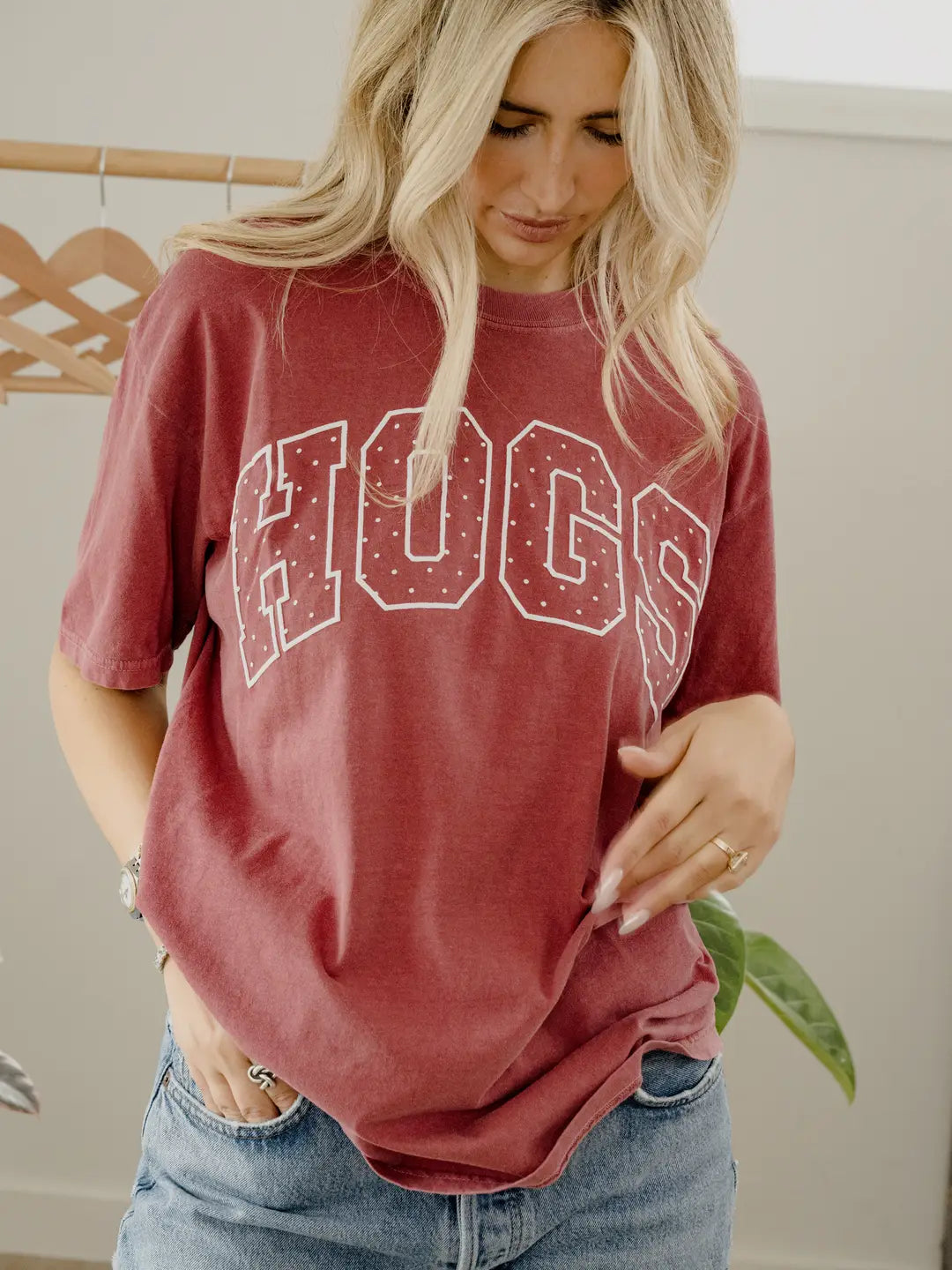 Arkansas Razorbacks Polka Dot Puff Ink Tee