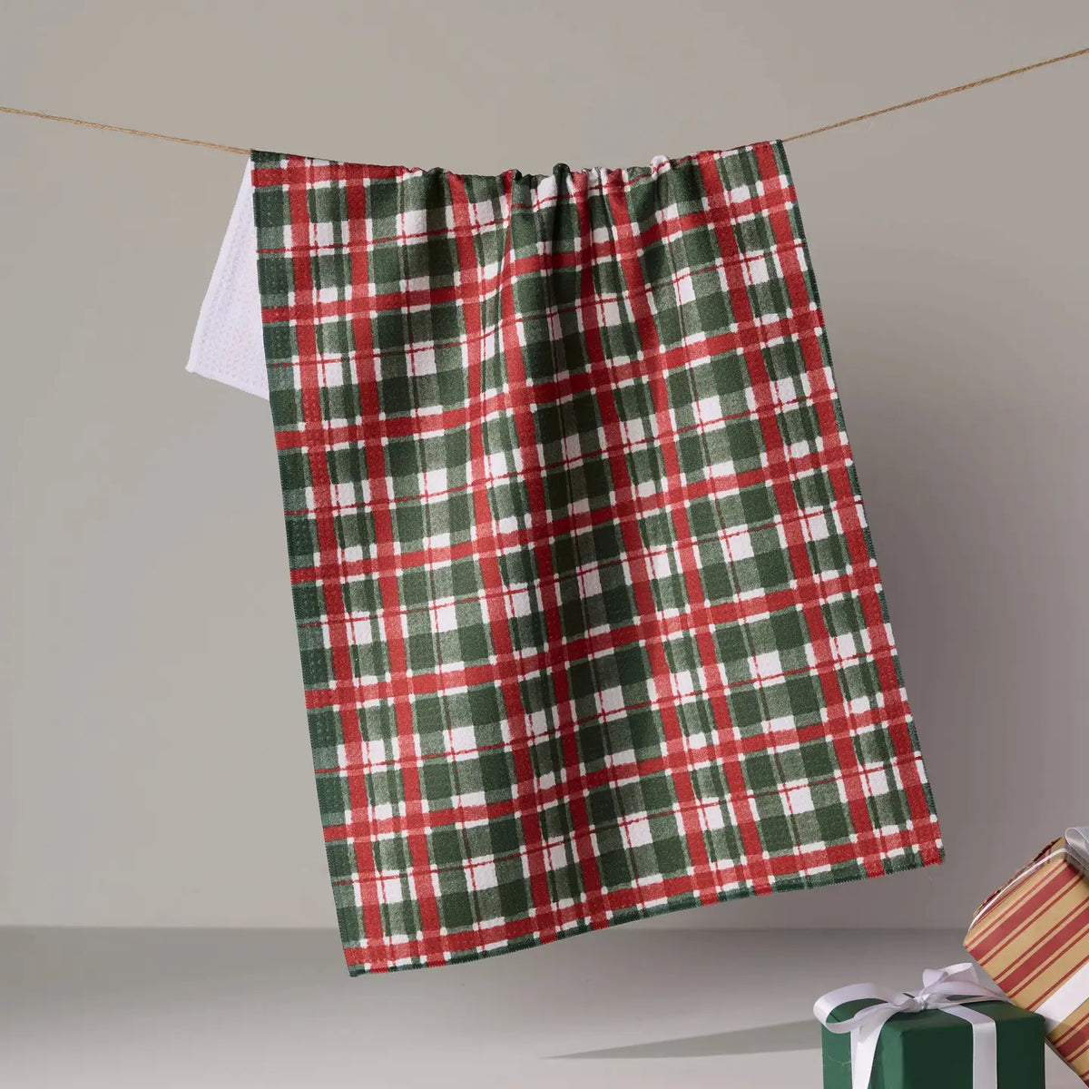 Geometry Alpine Plaid Tea Towel - Holiday 2026