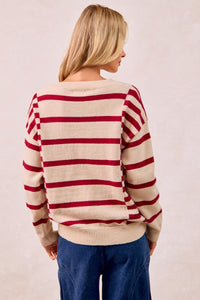 Stripe Combo Knit Top