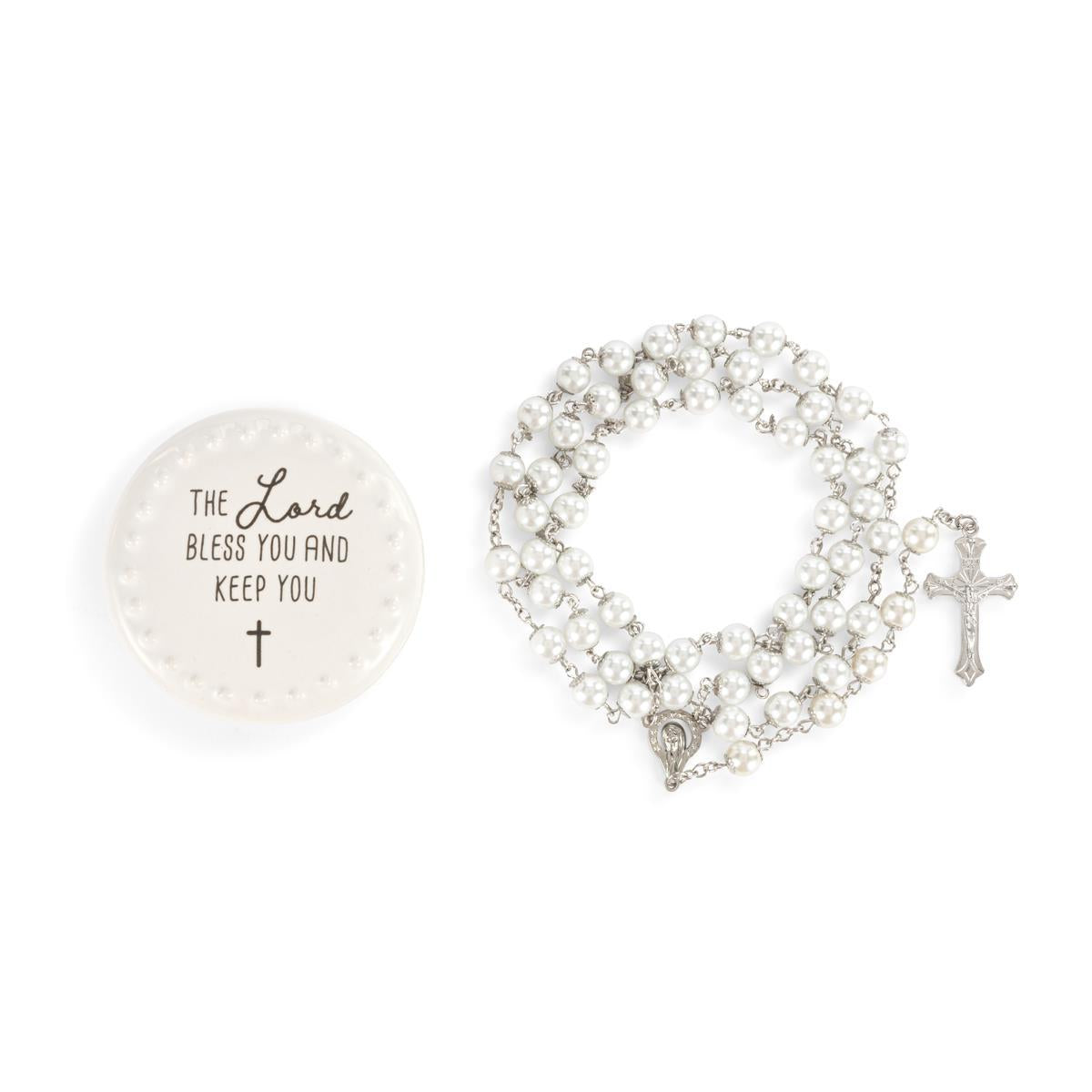 Lord Bless You Trinket Box & Rosary