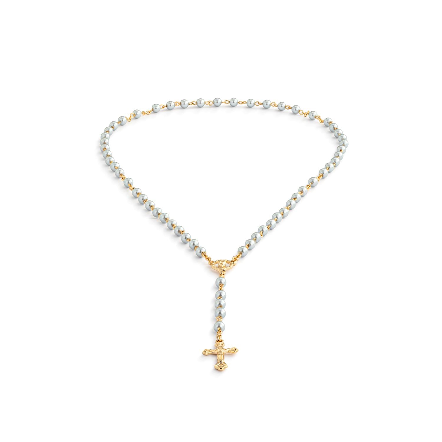 Mild Blue Rosary + Pouch