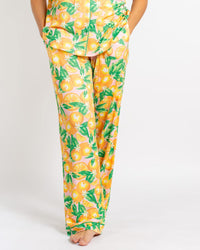 Orange Grove Short Sleeve Button Up Sleep Pants