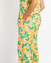 Orange Grove Short Sleeve Button Up Sleep Pants