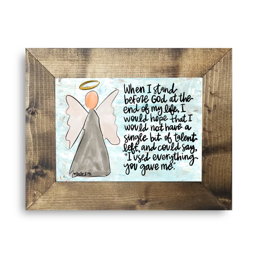 Stand Before God - Framed Art: 8" x 10"