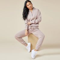 Dreamtech 1/4 Zip Jogger Set- Coco