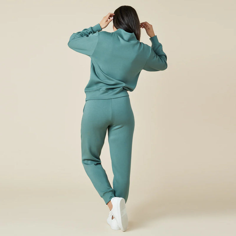 Dreamtech 1/4 Zip Jogger Set- Dusty Green