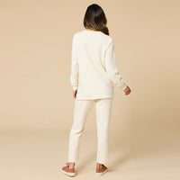 DreamTech Crew Tunic with Side Zip & Ankle Cuff Pant-Almond