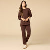 DreamTech Crew Tunic with Side Zip & Ankle Cuff Pant-Espresso