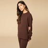 DreamTech Crew Tunic with Side Zip & Ankle Cuff Pant-Espresso
