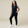 Pure Dream 1/4 Zip Jogger Set-Black