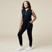 Pure Dream 1/4 Zip Jogger Set-Black