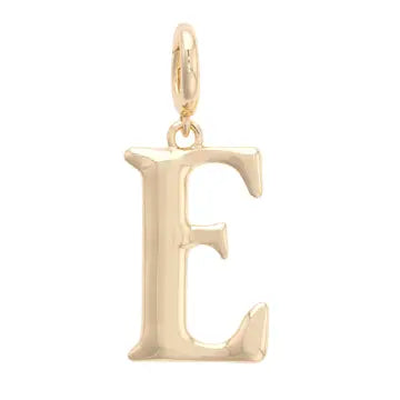 Initial Pendant Charms in Shiny Gold