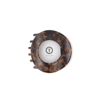Flat Circle Hair Clip  - Tortoise