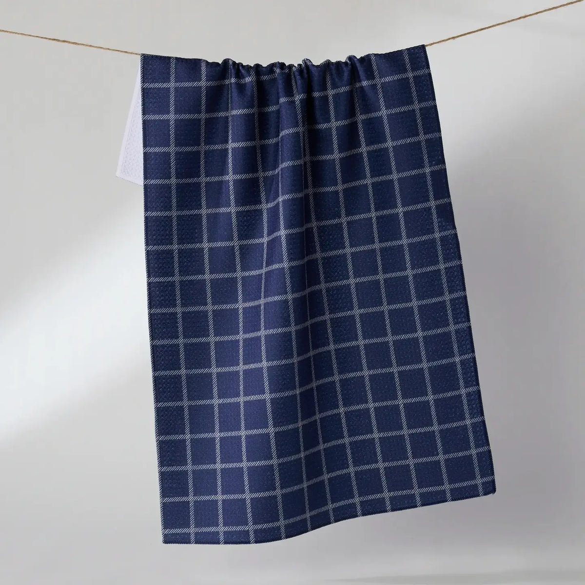Geometry Tea Towel- Harbor Plaid