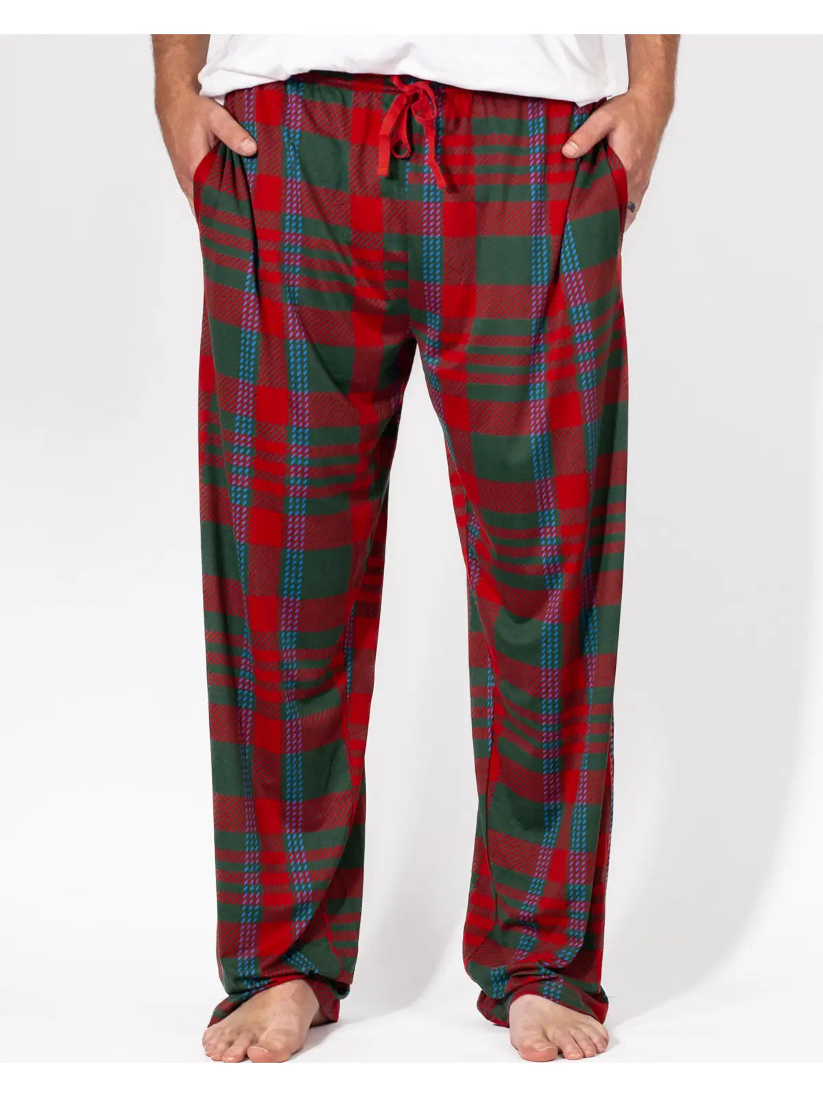 Men's Telluride Plaid Sleep Pants Dark Green/Red/Blue