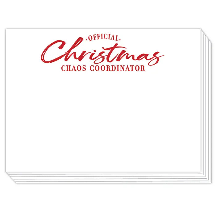 Official Christmas Chaos Coordinator Notepad
