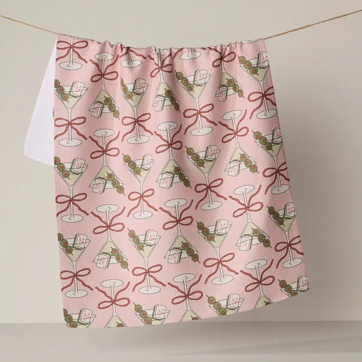 Flower-Tinis Tea Towel