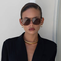 Billie Unisex Aviator Sunglasses   : Brown