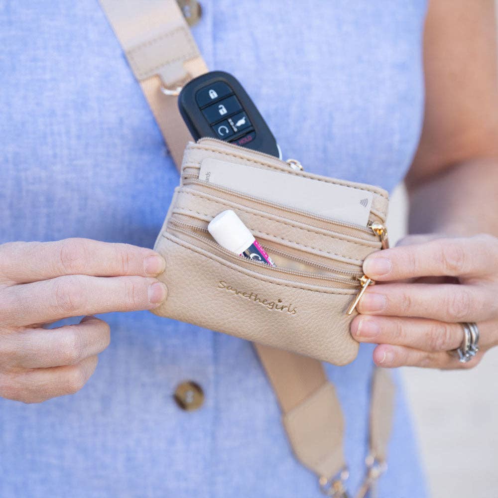 Clip & Go Strap with Pouch - Neutral Collection: Taupe