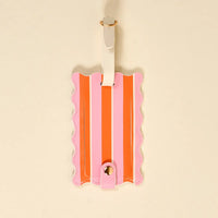 Jetsetter Luggage Tag–Sicily Stripes Pink