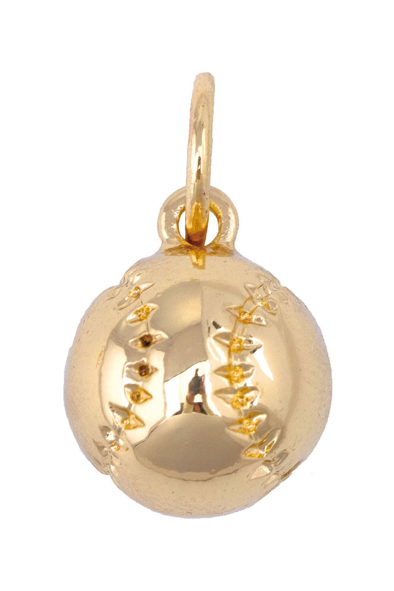 Gold pendant with intricate design on a white background