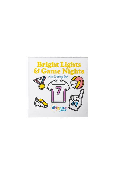Bright Lights & Game Nights Mini Coloring Book