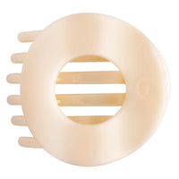 Flat Circle Hair Clip  - Almond Beige