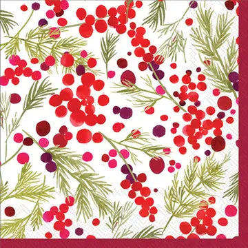 Cocktail Napkins-Cardinals in Holly - Thumbnail 4