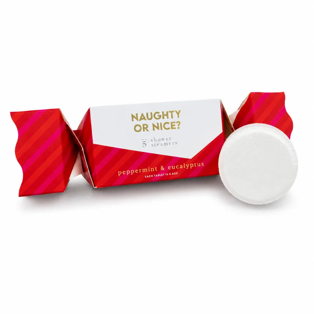 Naughty or Nice? - Shower Steamer Popper - set of 5 - Peppermint Eucalyptus