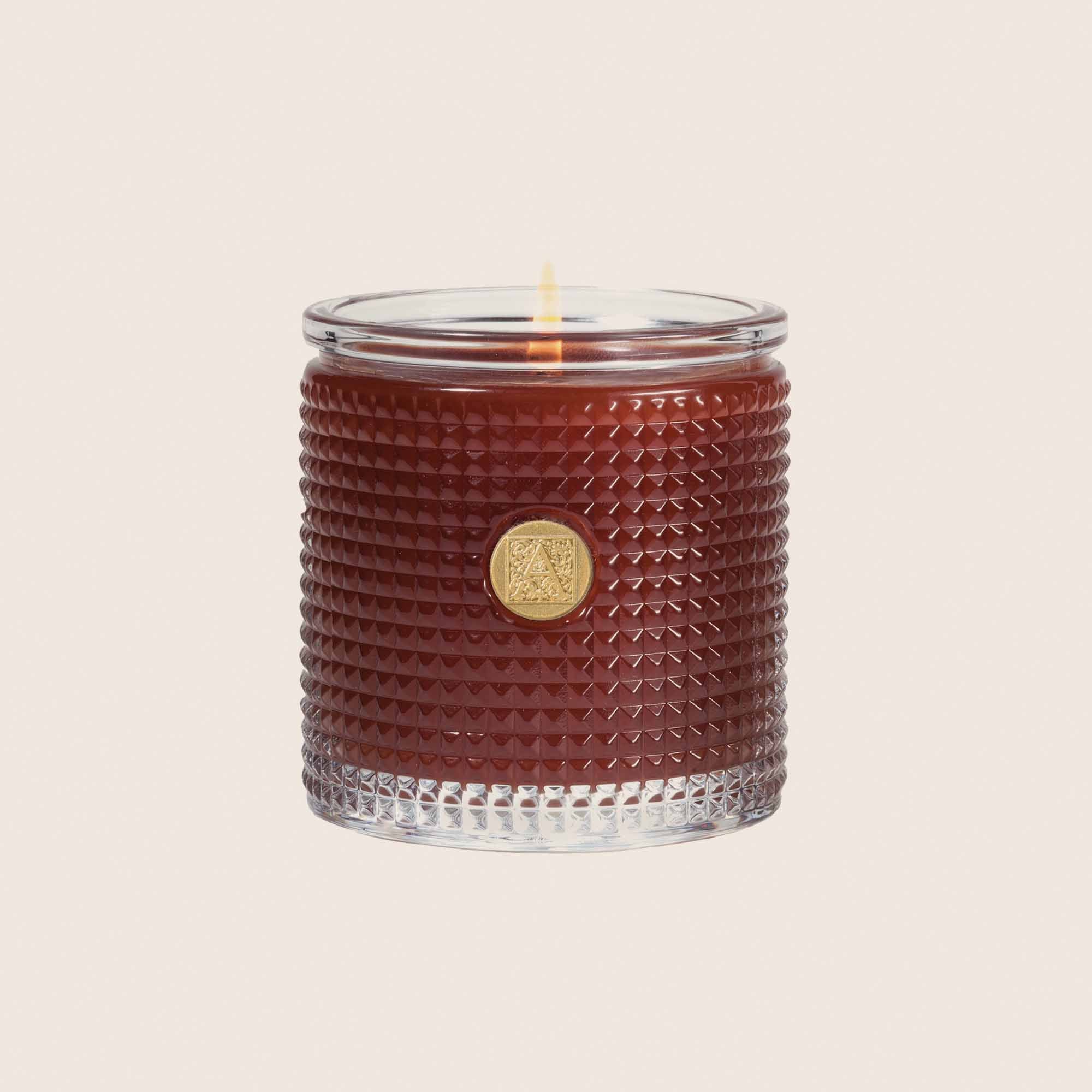 Pumpkin Spice Textured Glass Candle