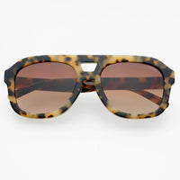 Voyager Acetate Oversized Aviator Sunglasses  : Milky Tortoise