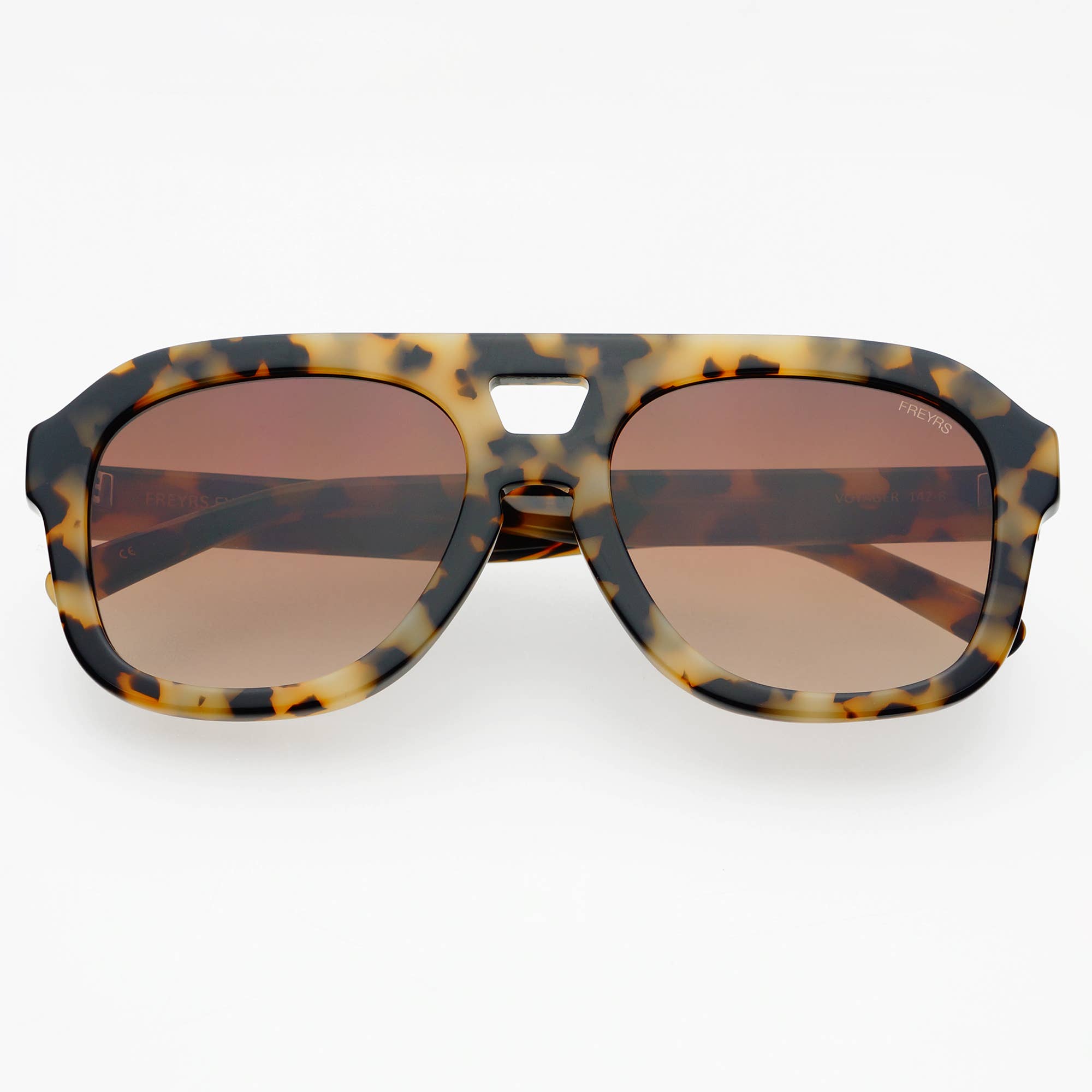 Voyager Acetate Oversized Aviator Sunglasses  : Milky Tortoise