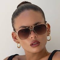 Logan ( NEW ) Acetate Aviator Unisex Sunglasses: Tortoise / Brown