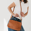 Harper Hobo Woven Shoulder Bag: Brown