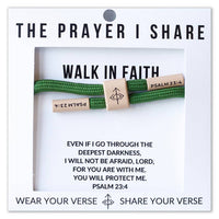 Walk In Faith Prayer Cord Bracelet