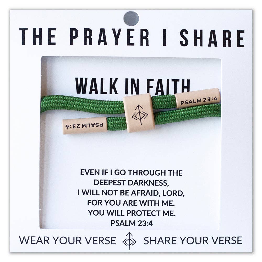 Walk In Faith Prayer Cord Bracelet