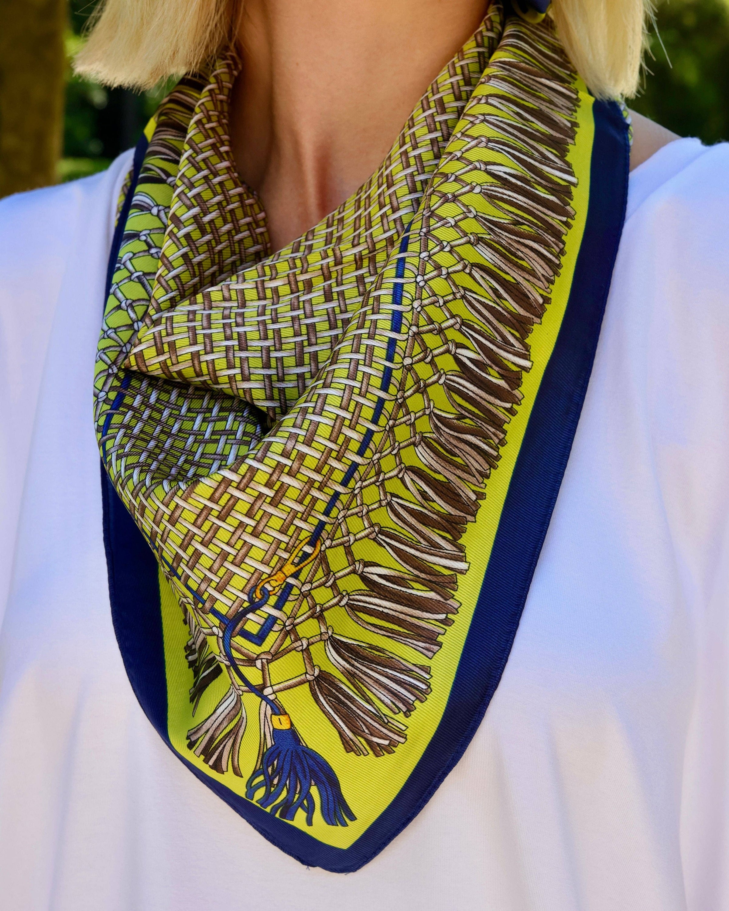Wilmont Tassel Scarf -Green