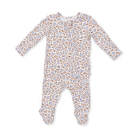 Hazel Floral-2 Way Ruffle Back Zipper Footie